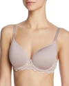 Simone Perele Caresse 3d Plunge Lace Underwire Bra In Sand