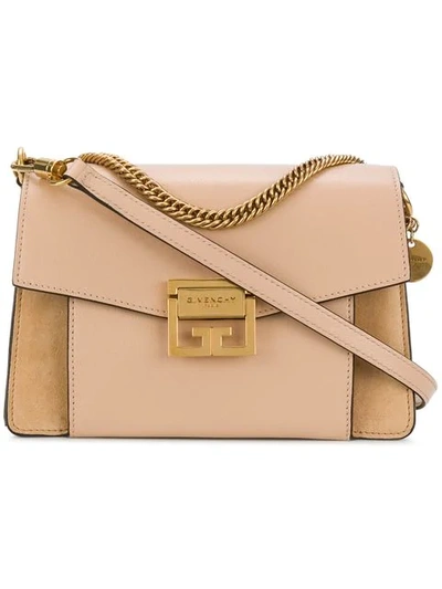 Givenchy Mini Gv3 Leather & Suede Crossbody Bag - Beige In Neutrals