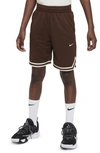 Nike Dri-fit Dna Big Kids' (boys') Basketball Shorts In Cacao Wow/coconut Milk