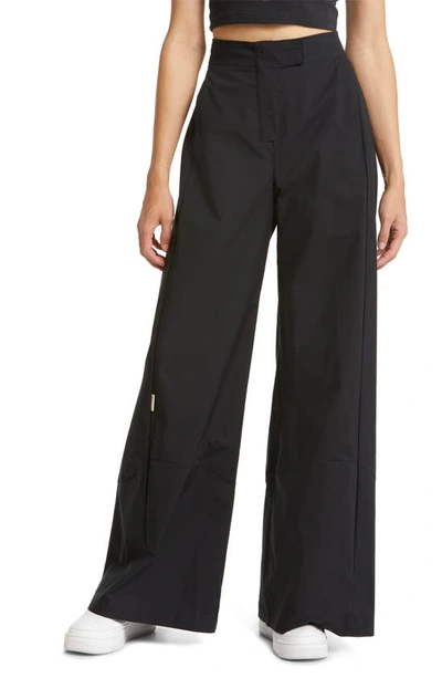 Nike Women's  Sportswear Collection High-waisted Wide-leg Woven Pants In Black/ Black