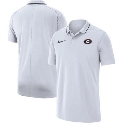 Nike Georgia  Men's Dri-fit College Coaches Polo In White