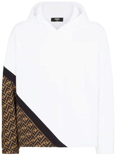 Fendi Diagonal Ff Sweatshirt In White