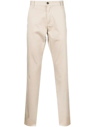 Emporio Armani Mid-rise Straight Leg Jeans In Neutrals