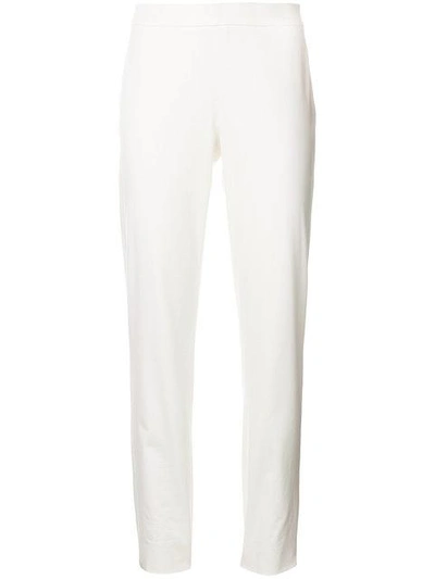 Moschino High Waisted Crop Trousers In White
