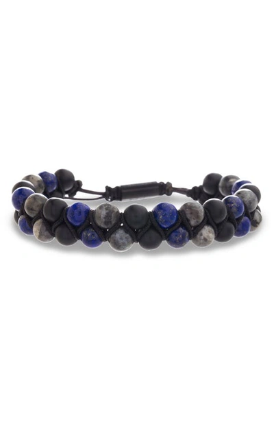 Nes Jewelry Multigem Cord Bracelet In Multi Blue