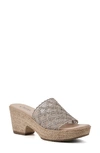 Cliffs By White Mountain Biankka Espadrille Clog Mule In Light Taupe/ Woven/ Pu