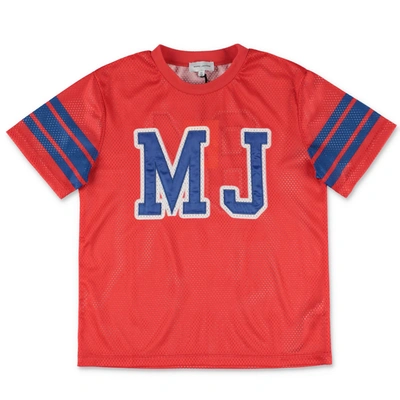 Marc Jacobs Kids' Red Mesh Boy  T-shirt In Rosso
