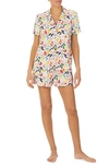 Kate Spade New York Printed Short Pajama Set In Sandal Multi