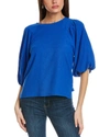 Vince Camuto Puff Sleeve Top In Blue