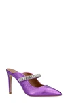 Kurt Geiger Women's Duke Embellished High Heel Mules In Purple