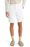Hugo Boss Slice-short 10186371 Cotton Blend Solid Slim Fit 10 Shorts In White