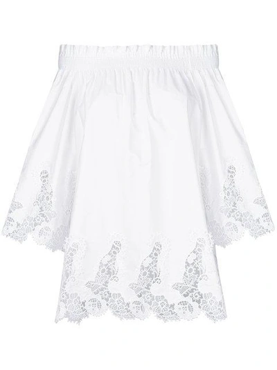 P.a.r.o.s.h . Lace Hem Blouse - White