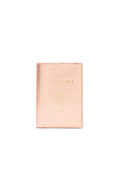Mark Cross Passport Cover In Copper