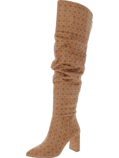 Jessica Simpson Alexiana Womens Pointed Floral Thigh-high Boots In Multi