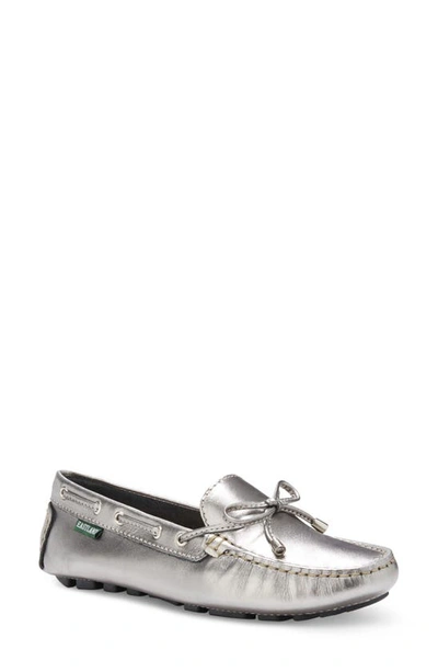 Eastland Marcella Bow Driving Loafer In Silver