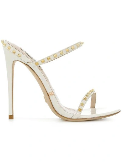 Gianni Renzi Studded Open-toe Sandals - White