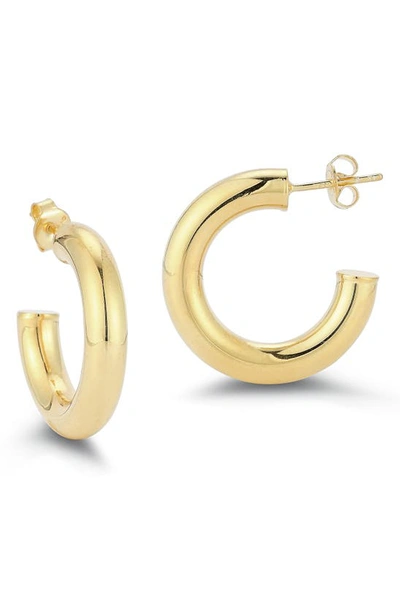 Glaze Jewelry Sterling Silver Hoop Earrings In Gold