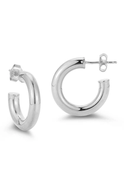 Glaze Jewelry Hoop Earrings In Silver