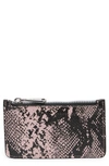 Aimee Kestenberg Melbourne Leather Wallet In Pink Snake