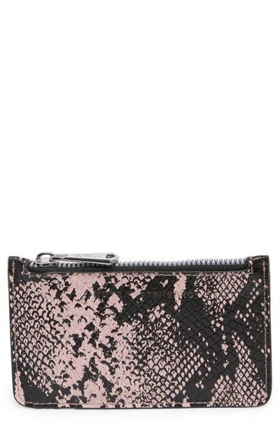 Aimee Kestenberg Melbourne Leather Wallet In Pink Snake