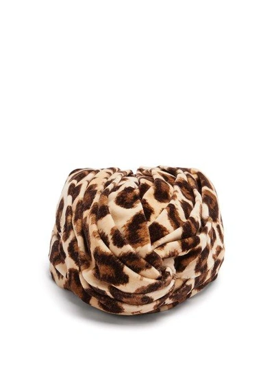 Gucci Leopard-print Velvet Turban In Leopard Print