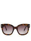 Tom Ford Beatrix Square-frame Sunglasses In Tortoiseshell