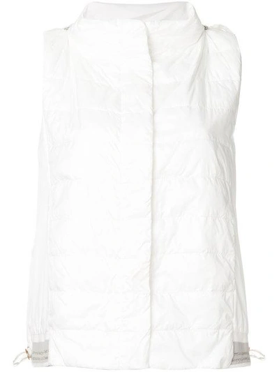 Lorena Antoniazzi Hooded Quilted Gilet - White