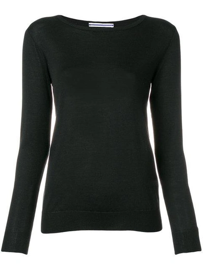 Cristaseya Boat Neck Jumper In Black