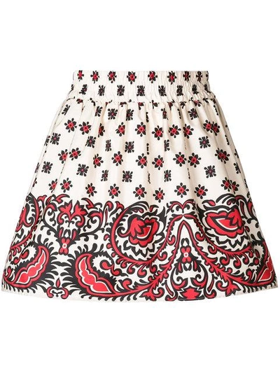 Red Valentino Bandana Gathered Skirt - Neutrals