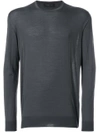 Prada Crew Neck Jumper In Grey