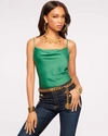 Ramy Brook Abigail Cowl Neck Tank Top In Jewel Green