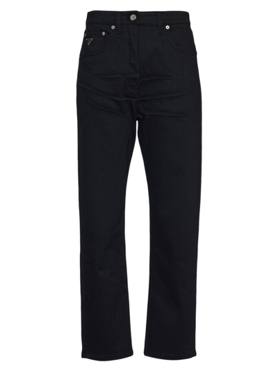 Prada Stretch Denim Five-pocket Jeans In Multi-colored