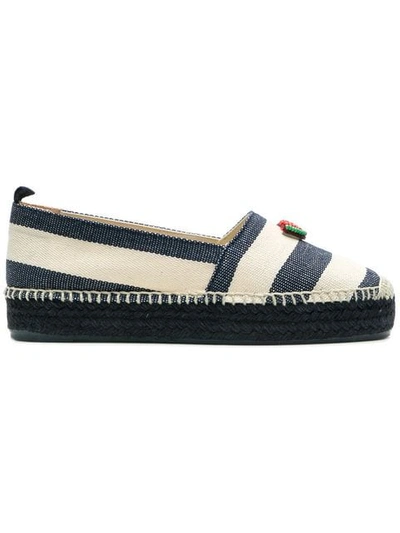 Castaã±er Striped Espadrilles In Blue