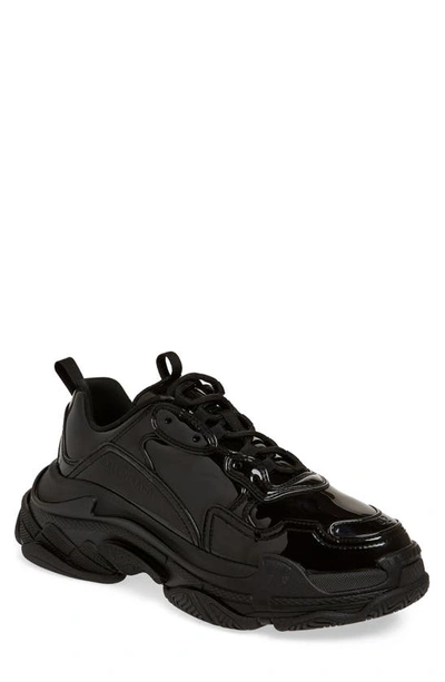 Balenciaga Triple S Rubber Trainer In Black