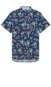 Chubbies The One Man Wolf Pack Friday Shirt In Electric Slide