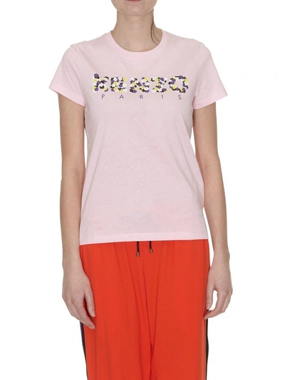 Kenzo Classic Fitted T-shirt In Rosa Multicolor