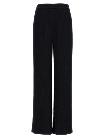 Ungaro Bella High-rise Straight-leg Velvet Pants In Black