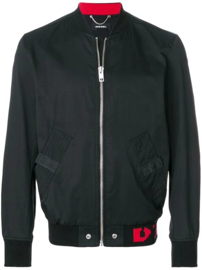 Diesel J-gate Bomber Jacket In Black