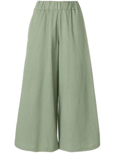 Labo Art Weite Cropped-hose In Green