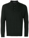 Prada Plain Polo Shirt - Black