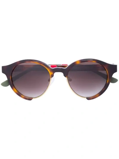 Linda Farrow Round Frame Tortoiseshell Sunglasses In Brown