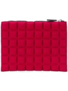 No Ka'oi Waffle-textured Clutch Bag In Red