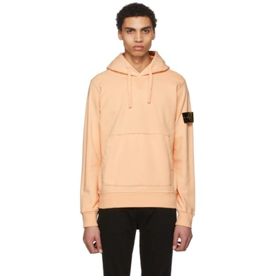 Stone Island Pink Kangaroo Pocket Hoodie In V0081 Salmo