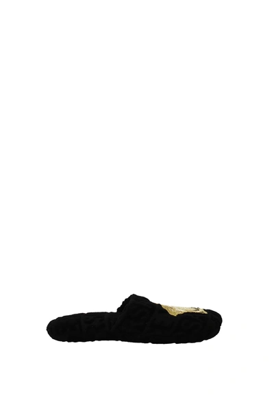 Versace Slippers Fabric Black