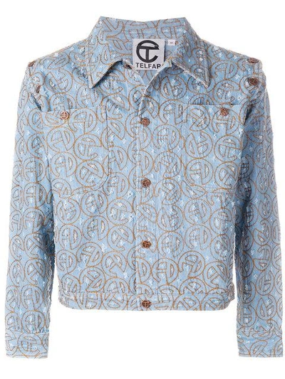 Telfar Embroidered Denim Jacket