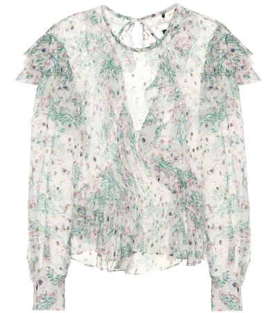Isabel Marant Muster Floral Blouse In White