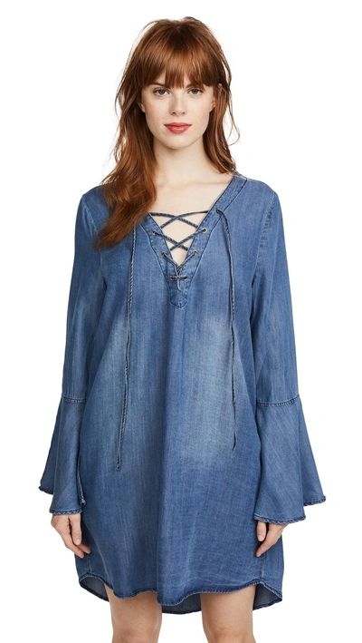 Etienne Marcel Denim Tunic Dress In Sky Blue