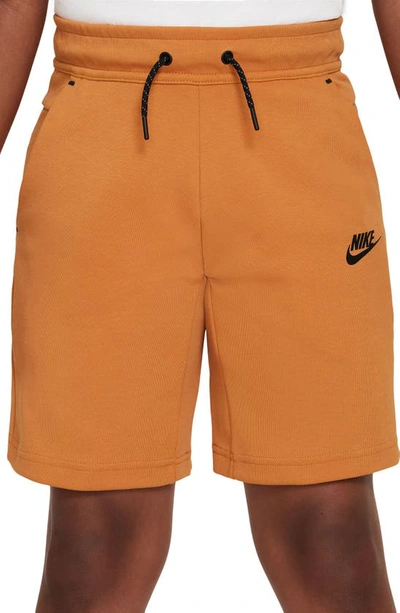 Nike Sportswear Tech Fleece Big Kids' (boys') Shorts In Orange