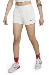 Nike Women's  Sportswear High-waisted Ribbed Jersey Shorts In White