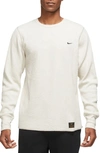 Nike Men's Life Long-sleeve Heavyweight Waffle Top In Grey